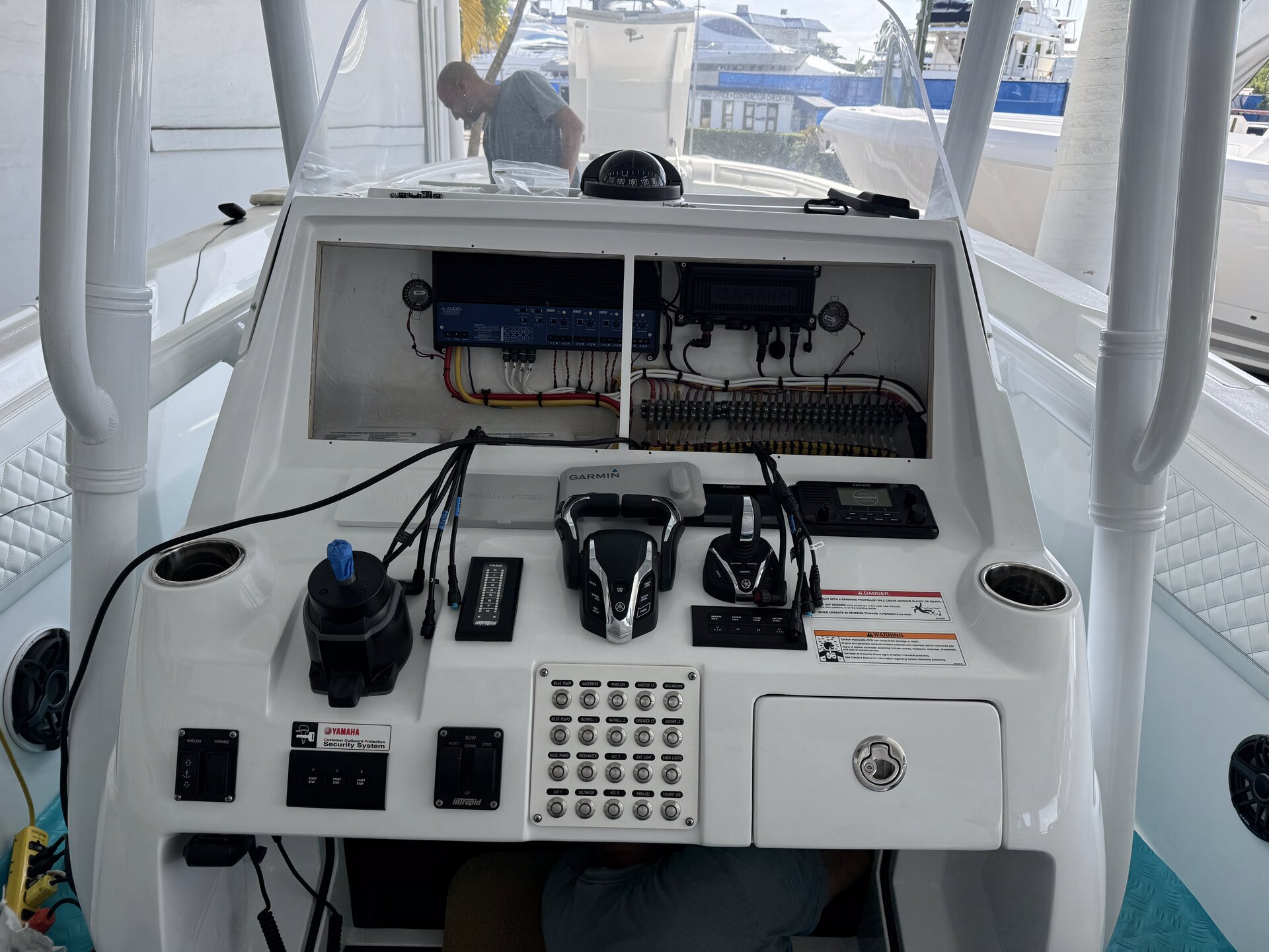 Console wiring installation in progress