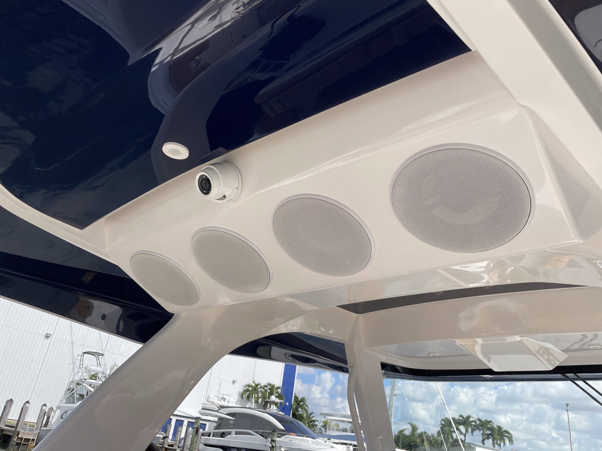 JL Audio speakers installed in hardtop with security camera